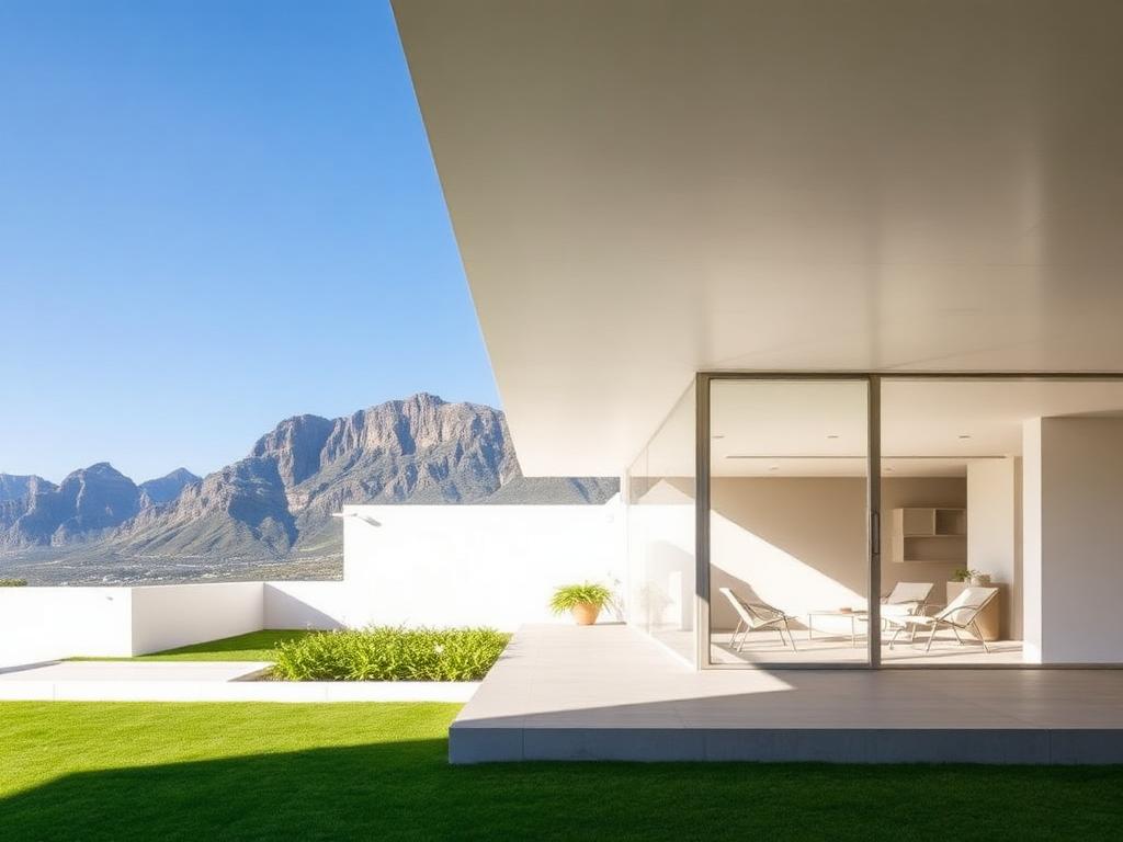 Modern home with mountain views